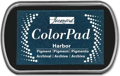 Imagen del producto de Almohadilla de tinta para estampación Jacquard, pigmento azul, secado lento