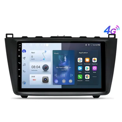 Obrázek produktu pro 2 DIN DAB+ Andriod13 6+128G autorádia pro Mazda6 2007-2012 GPS navi Bluetooth music DSP PDC,Carplay,SWC,4Gsim 1280*720p 8jádrový