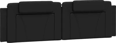 Image de vidaXL Coussin de tête de lit "Viana" noir 183 cm similicuir