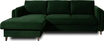 Produktbild von Best Mobilier Brooke, Ecksofa, Grün, 4 Sitz(e), Brooke, Samt, Holz