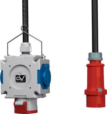 Produktbild von Energiewürfel Stromverteiler mDV 1x16A/5P 2x230V mit 1,5m Kabel Doktorvolt 2718
