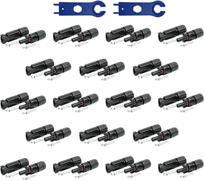 Productafbeelding van Zonnestekkers Set - PV Connectoren - Zonne-energie Installatie - IP67 Waterdicht - 12 Paar - Zwart