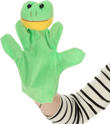 Produktbild von Aga Plüschhandpuppe - Handgefertigter Frosch