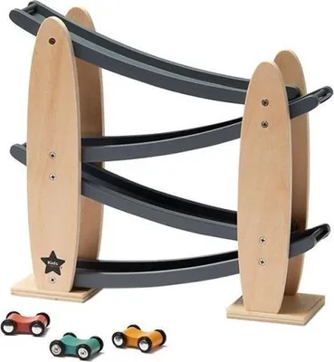 Obrázek produktu pro Kid’s Concept 1000531, Sada vozidla a trati, 2 rok/roky, Hliník, Bříza, Překližka, Černá, Dřevo, Modrá, Oranžová, Červená