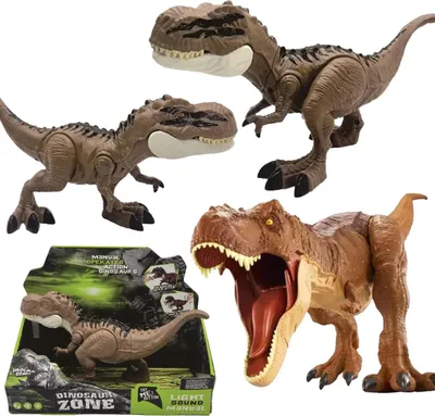 Zdjęcie produktu dla Interaktywny Dinozaur Figurka Chodzi Rusza Się Ryczy Efekty Dźwiękowe