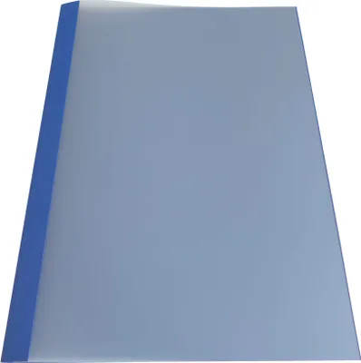 Produktbild von POV Premium Thermobindemappen, 270g/m², Leinenstruktur, kobaltblau, satinierte Folie, 8 mm (für 71 - 80 Blatt 80g/m² Papier)