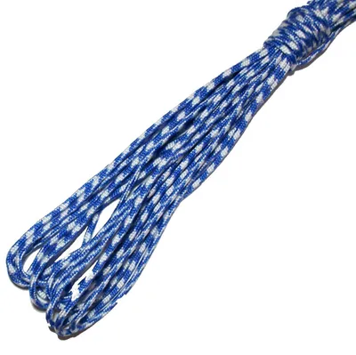 Produktbild von 10m Farbe-294 blau-weiss MicroCord Paracord Schnüre Nylonleine 2 mm
