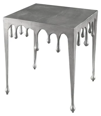 Image de Table d'appoint 50 cm argentée, design moderne pour le salon - ACHETER MAINTENANT