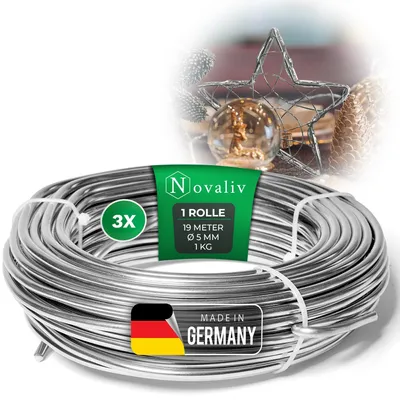 Produktbild von 57 Meter Aluminiumdraht für Bastelprojekte
