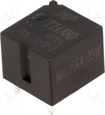 Image de 1 x Relais : électromagnétique, pour véhicule automobile.
Bobine : 12 V CC, 30 A, 0,57 W.
Électroaimant pour véhicule automobile