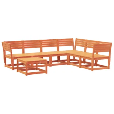 Produktbild von vidaXL 7-tlg. Garten-Lounge-Set Wachsbraun Massivholz Kiefer