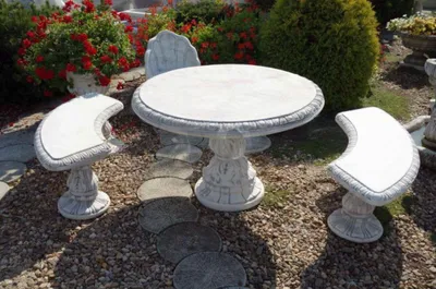 Produktbild von Antik Ritter Stil Tisch Garten Tische Stein Dekoration Rund Möbel Beton S105003