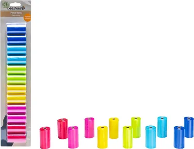 Produktbild von Beeztees Nachfüllpack Kotbeutel Regenbogen - Hund - 12x20 Stk.