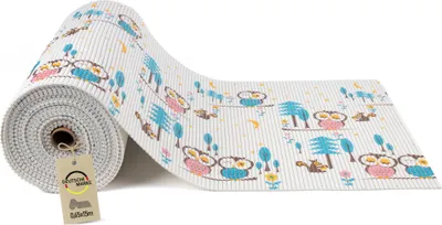 Image de Tapis en mousse souple sur rouleau de 15 m, hibou 65 cm
