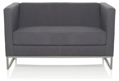 2-Sitzer Loungebank Barbados, Stoff, Dunkelgrau, B122xH71xT72 cm