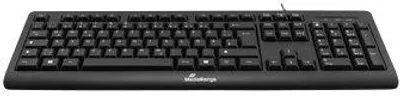 Zdjęcie produktu dla MediaRange MROS109, Pełnowymiarowy (100%), Przewodowa, USB, QWERTZ, Czarny