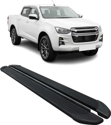 Image de 2019-2025 Isuzu D-max III Marchepieds Latéraux pédale Aluminium Noir 2Pcs