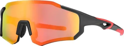 Produktbild von Falkann Horizon Fahrradbrille Set – Verspiegelte Sport- & Sonnenbrille mit Polarisierter Linse – UV400 Schutz – Schwarz/Rot