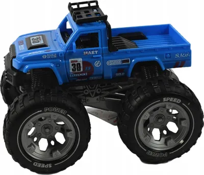 Produktbild von Monster Truck Polizei Spielzeugauto - Robuster Geländewagen mit großen Reifen - Offroad Action