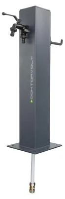 Produktbild von Wassersäule Gartenpfosten mit Wasserhahn und Schlauchhalterung dekorative Wasserzapfstelle mit anthrazit Wasserzapfsäule Doktorvolt DV-7477