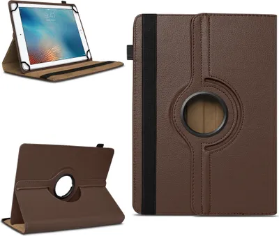 Produktbild von Tablet Hülle für Apple iPad 2017 2018 2019 2020 Tasche Schutzhülle Case DrehbarFarben:Braun