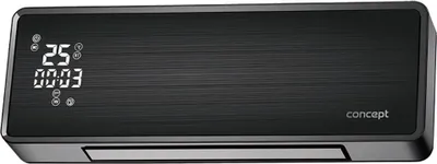 A black wall heater with a digital display and the brand name 'concept' on the front.