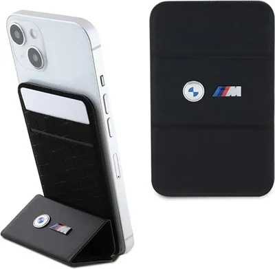 Image de Portefeuille Bmw Card Slot Stand Bmwcsmmpgkczarny/Noir Collection Magsafe M Edition