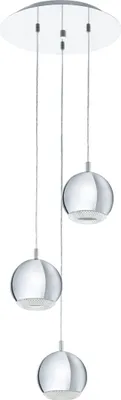 Produktbild von EGLO LED Pendelleuchte Conessa, 3 flammige Hängelampe, Hängeleuchte aus Metall und Kunststoff, Esstischlampe in Chrom, Klar, Wohnzimmerlampe mit GU10