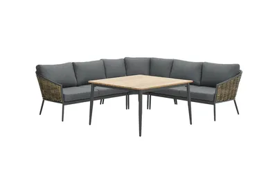 Produktbild von Garden Impressions Bali Lounge-Dining Set - natural borke / mystic grau