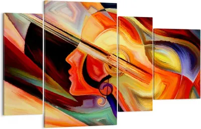 Produktbild von Bild auf Leinwand - Leinwandbild - Abstraktion modern - 120x70cm - Wand Bild - Wanddeko - Leinwanddruck - Bilder - Kunstdruck - Wanddekoration - Leinwand bilder - Wandkunst - DL120x70-3669