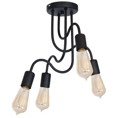 Obrázok produktu pre Dow priemyselné čierne stropné svietidlo 4xE27 15W Luminex