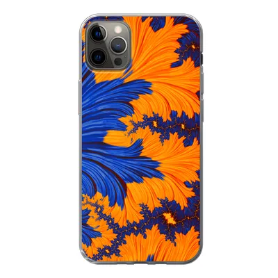 Produktbild von MuchoWow® Handyhülle Schutzhülle Hülle für iPhone 12 Pro Max Blätter - Kunst - Psychedelisch Silikon Softcase Handy Hülle - Hartschale