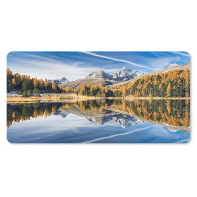 Produktbild von MuchoWow® Mauspad Mousepad Alpen - Berge - Wald 60x30 cm - Mousepads - Maus Mat - Pad - Mausunterlage - Nachhaltig