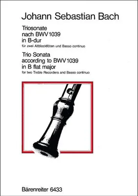 Produktbild von Triosonate B-Dur nach BWV1039für 2 Altblockflöten und Bc
