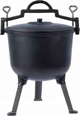 Zdjęcie produktu dla Kociołek Myśliwski Żeliwny Garnek Węgierski Na Grill Ognisko 10L + Gratis