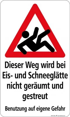 Produktbild von Hinweisschild - Winterdienst Eis-u. Schneeglätte - 308757 - 50cm x 30cm