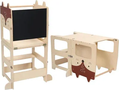 Produktbild von Famanu Lern- und Stehturm für Kinder - 3-in-1 Funktion