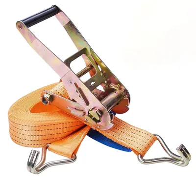 Produktbild von Zurrgurt 2-teilig mit Ratsche und Spitzhaken 4000 daN Orange 10m 50mm