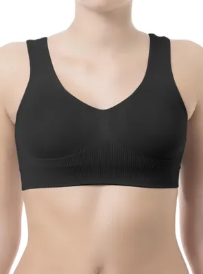 Produktbild von FarmaCell 618 (Schwarz, S) Push-Up BH ohne Bügel, Seamless BH Damen, Ita