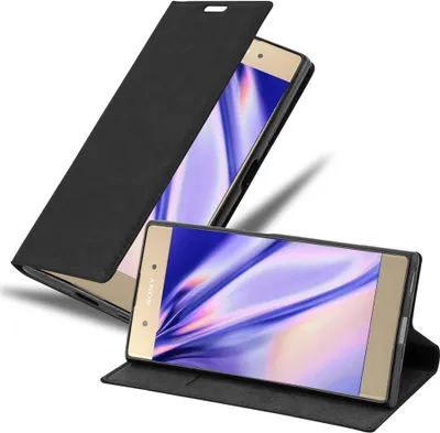 Obrázek produktu pro Cadorabo Case for Sony Xperia XA1 PLUS Protective Case in Black Pouzdro na mobilní telefon s magnetickým zavíráním