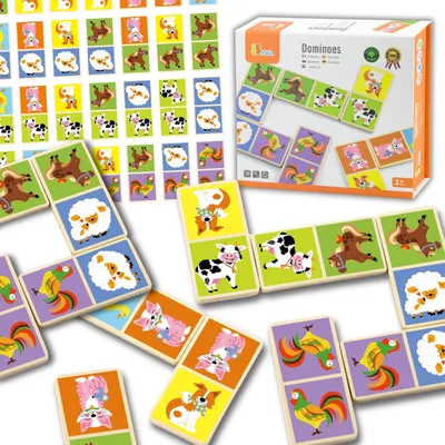 Produktbild von Hölzerne Dominosteine für Kinder Viga Farm