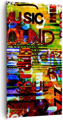 Produktbild von Bild auf Leinwand - Leinwandbild - Wörter Tapeten modern - 65x120cm - Wand Bild - Wanddeko - Leinwanddruck - Bilder - Kunstdruck - Wanddekoration - Leinwand bilder - Wandkunst - PA65x120-2778