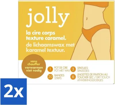Produktbild von Jolly Körperwachs – Karamelltextur – 20 Streifen - Vorteilspack - 2 Stücke