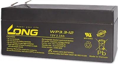 Produktbild von KUNG LONG Blei-Akkumulator WP3.3-12, 12 V-/3,3 Ah
