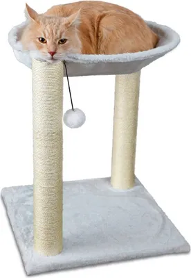 Produktbild von Kratzbaum und Hängematte Katzenbetten, Höhe 51cm Milchig weiß