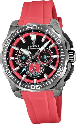 Produktbild von Festina Herrenuhr Chrono Bike Armbanduhr Kautschuk rot D2UF20725/5