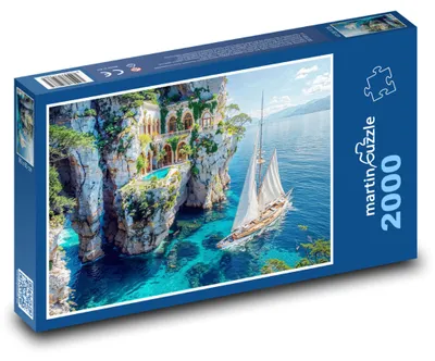 Zdjęcie produktu dla martinpuzzle - Puzzle 2000 - Dom na skale