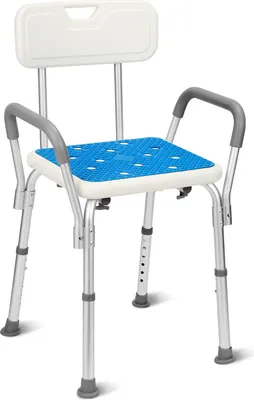 Produktbild von Yakimz Duschhocker Duschsitz Duschstuhl mit arm und rückenlehne Höhenverstellbar