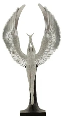Produktbild von Mauro Ferretti Dekofigur Statue Sparky silber schwarz 26x9x48 cm