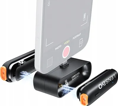 Immagine prodotto di 2x Legame microfono senza fili 50m per iPhone Lightning LensGo / 518C Mini